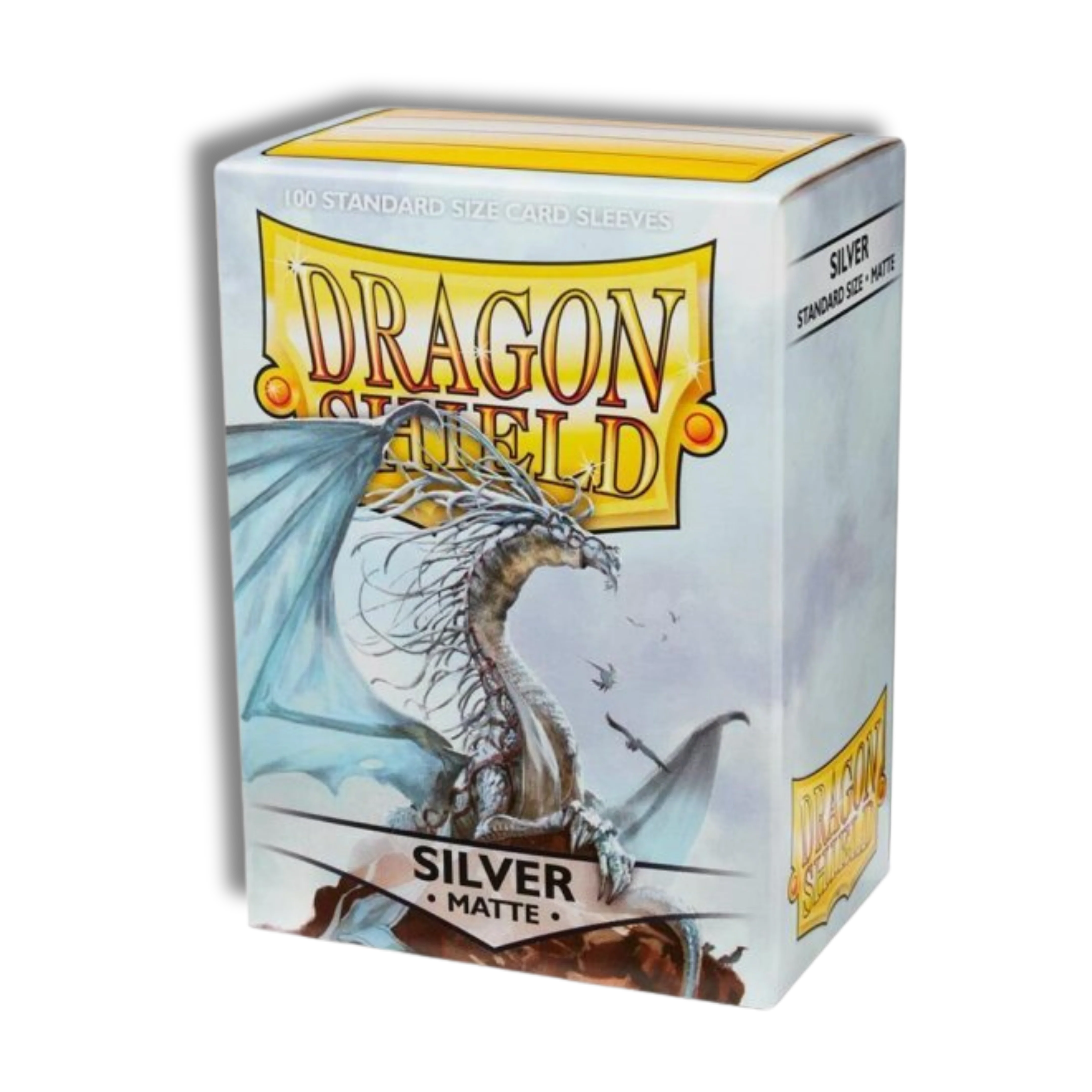 100 Fundas Estándar Silver Matte - Dragon Shield