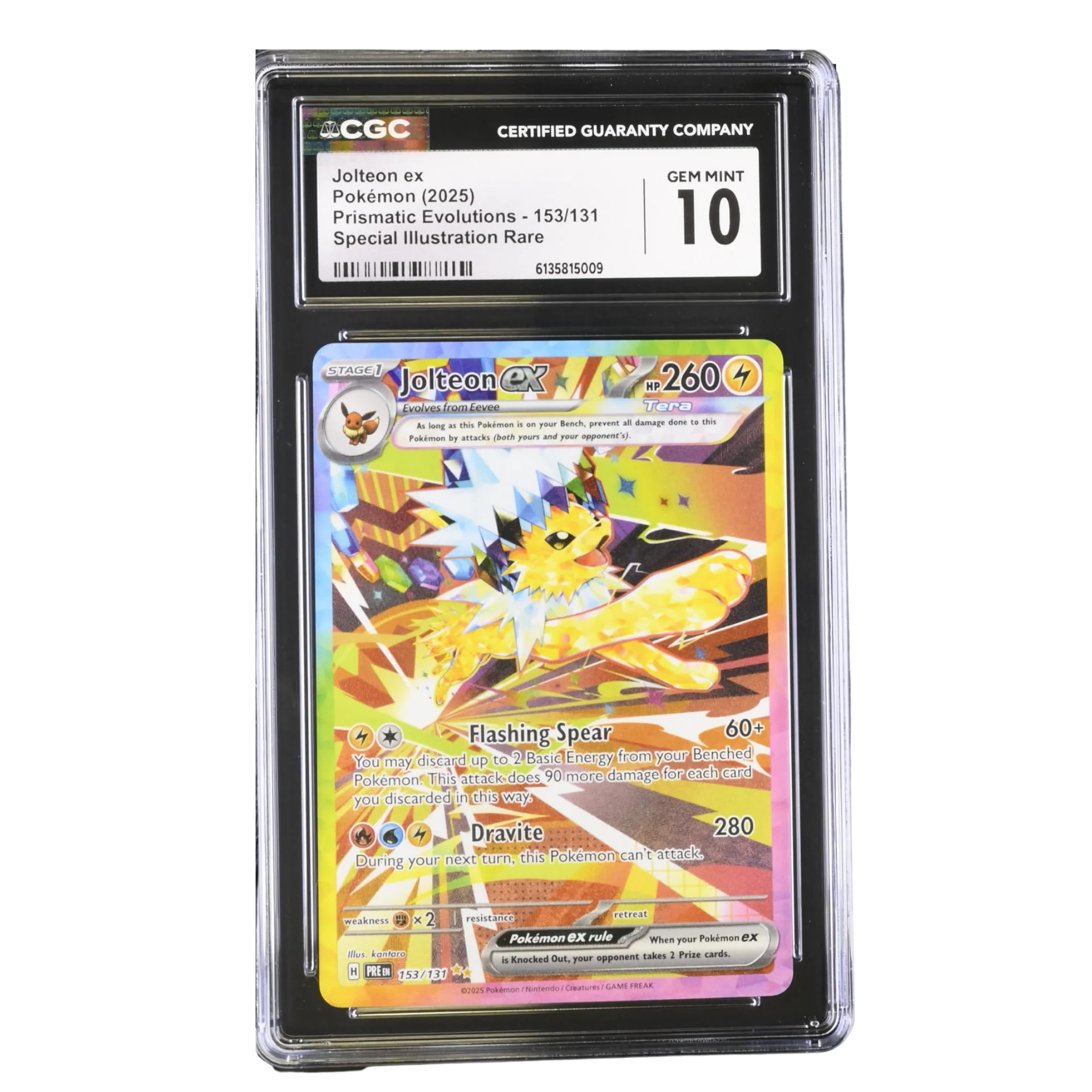 Jolteon EX (2025) Prismatic Evolutions - CGC 10