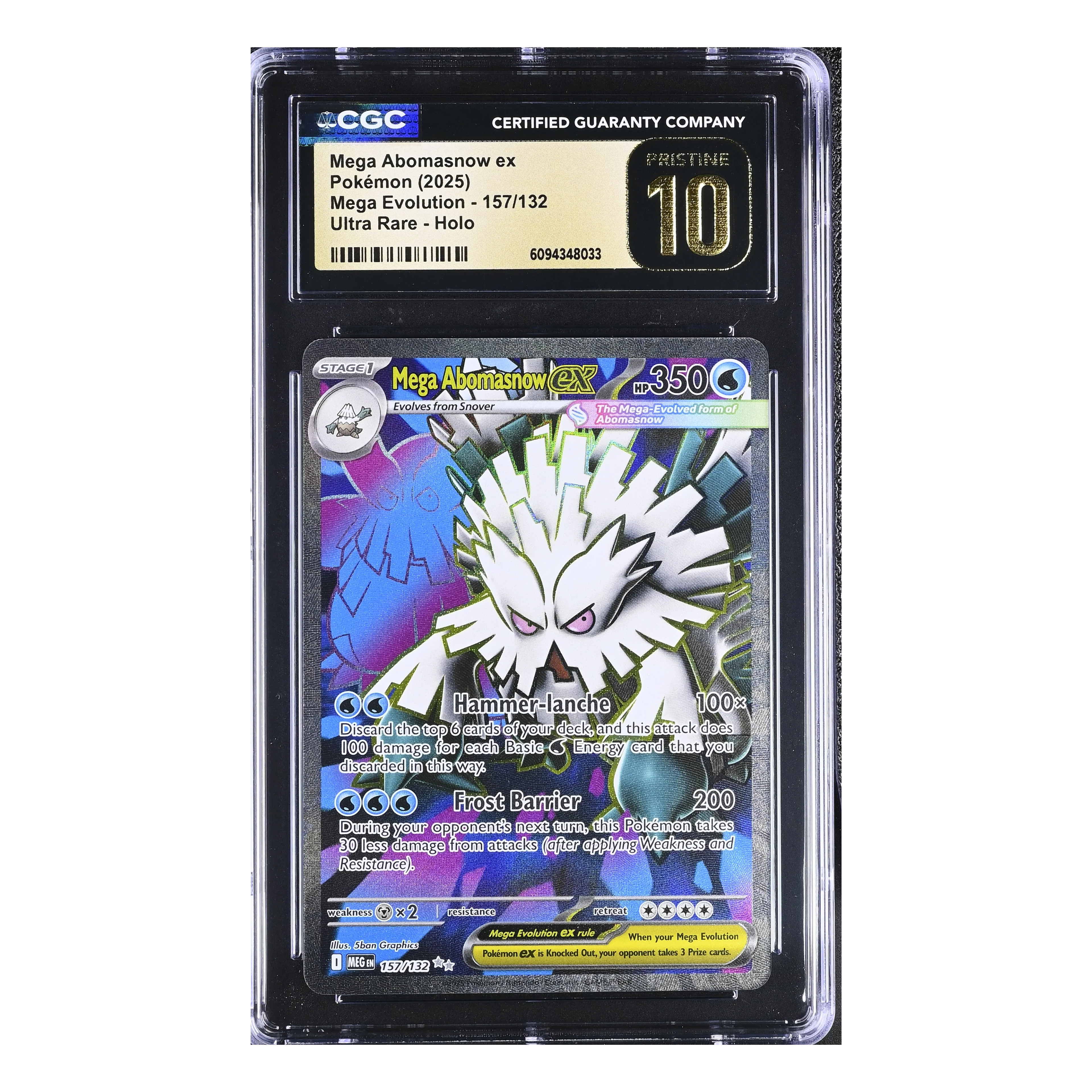 Mega Abomasnow EX (2025) Mega Evolution - CGC 10 PRISTINE