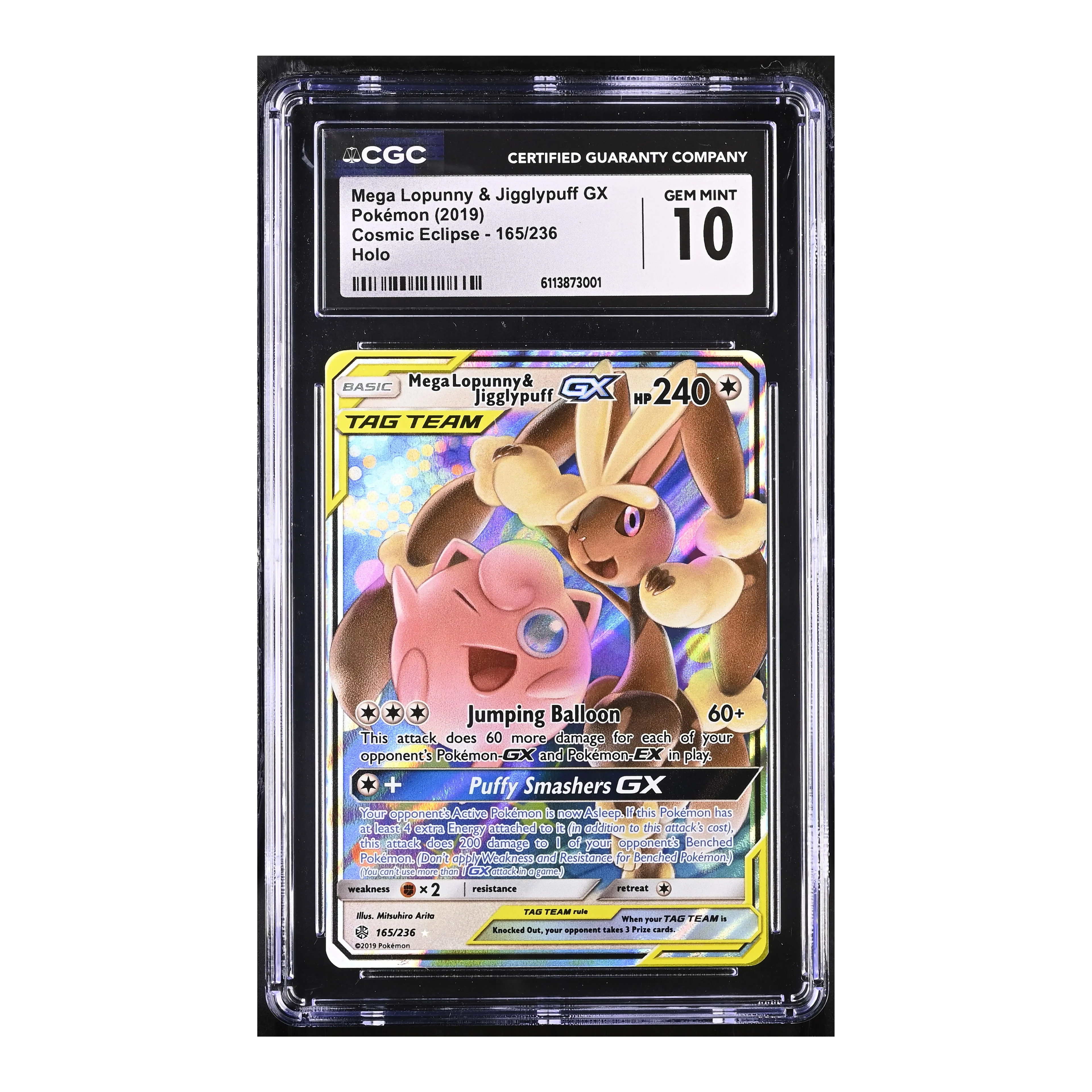 Mega Lopunny & Jigglypuff GX (2019) Cosmic Eclipse - CGC 10
